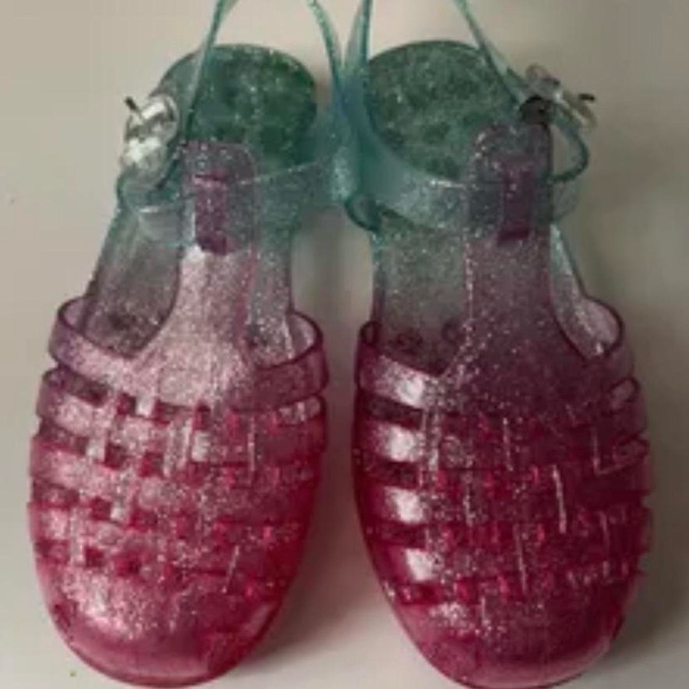 Glittery Pink and Blue Kids Sandals